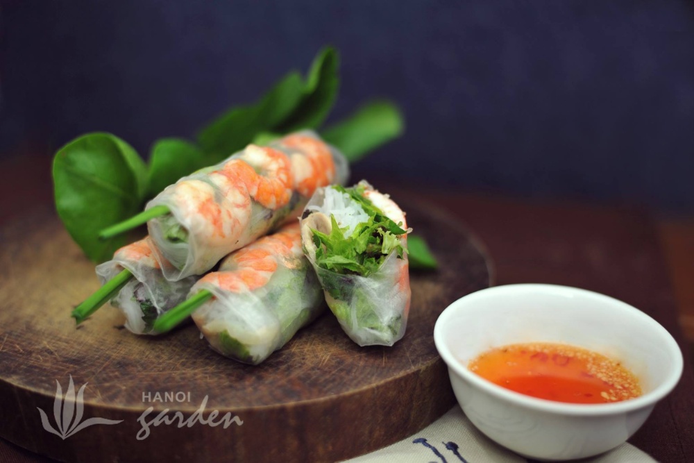 Fresh spring roll in Hanoi Garden Restaurant