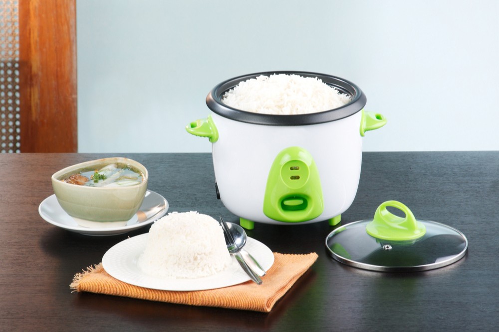 a rice cooker on the table