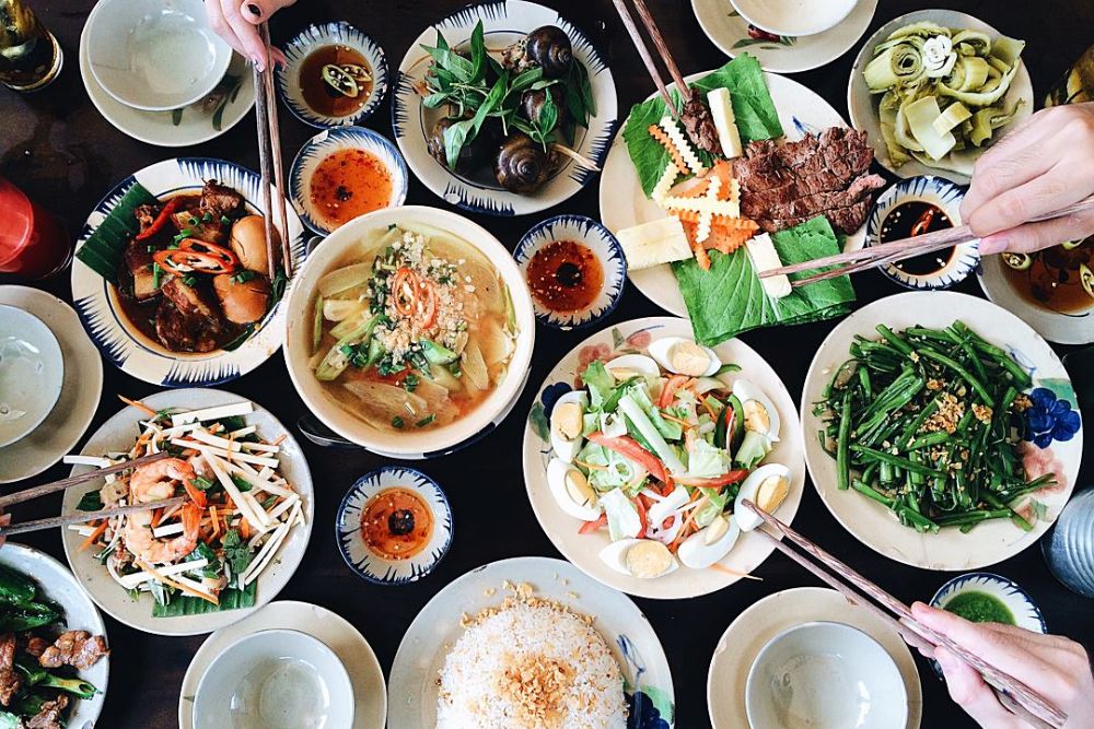 many dishes in Secret Garden Restaurant, Ho Chi Minh City